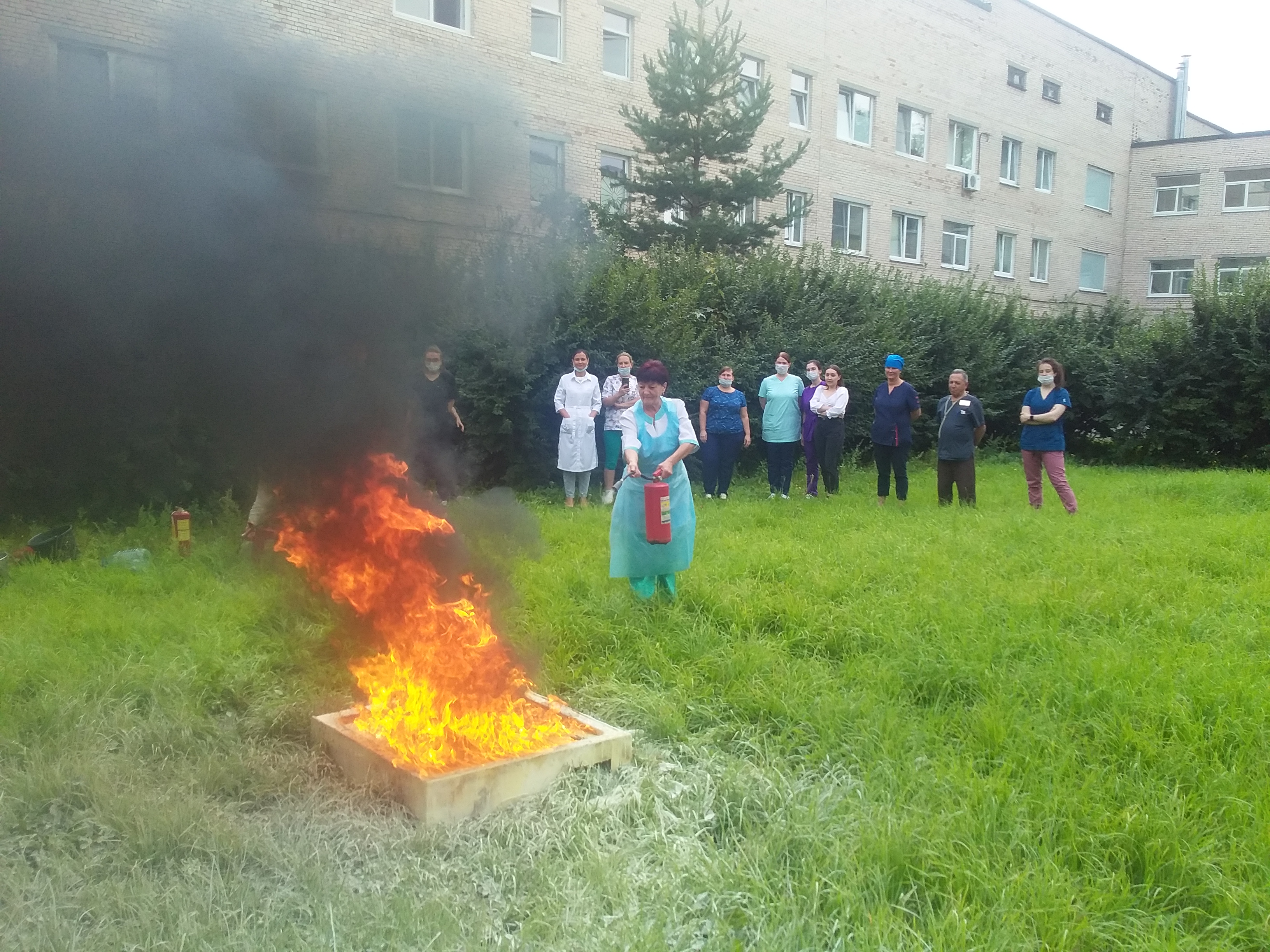 Пожарно-тактические учения в больнице Святой Ольги